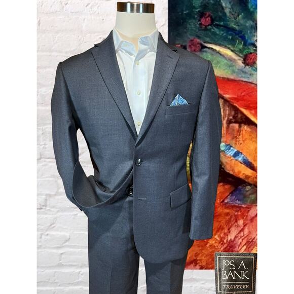 Jos. A. Bank Other - Jos A Bank Traveler 42R 32W Mens Gray 2 Piece Suit Jacket and Pants Note